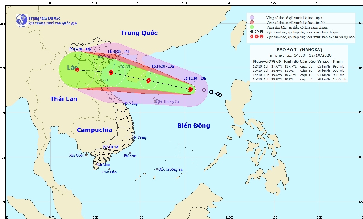 Storm Nangka heading for northern and north-central Vietnam